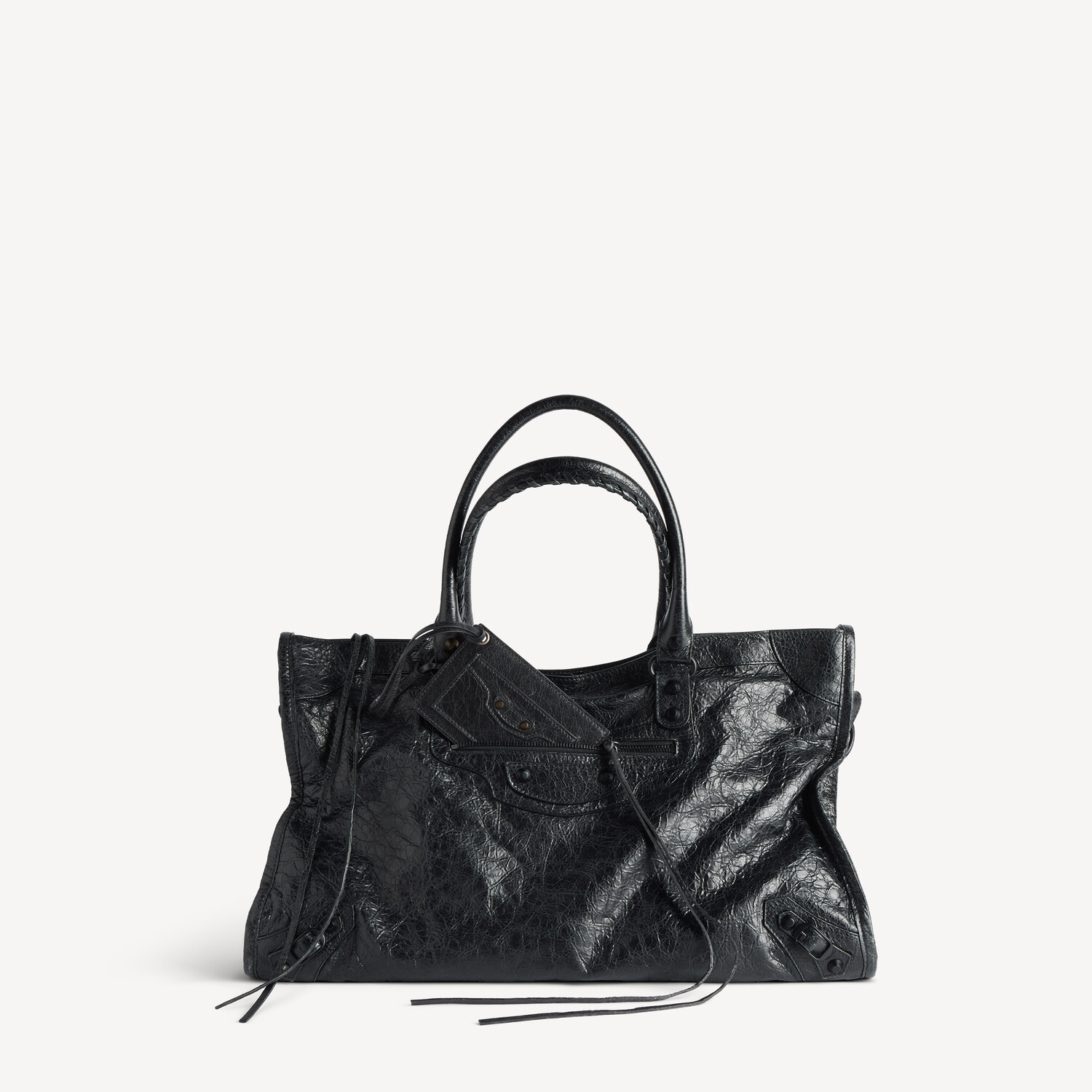 Женский кожаный футляр для карт le city charm с зеркальцем, черный BALENCIAGA, черный — фото 3