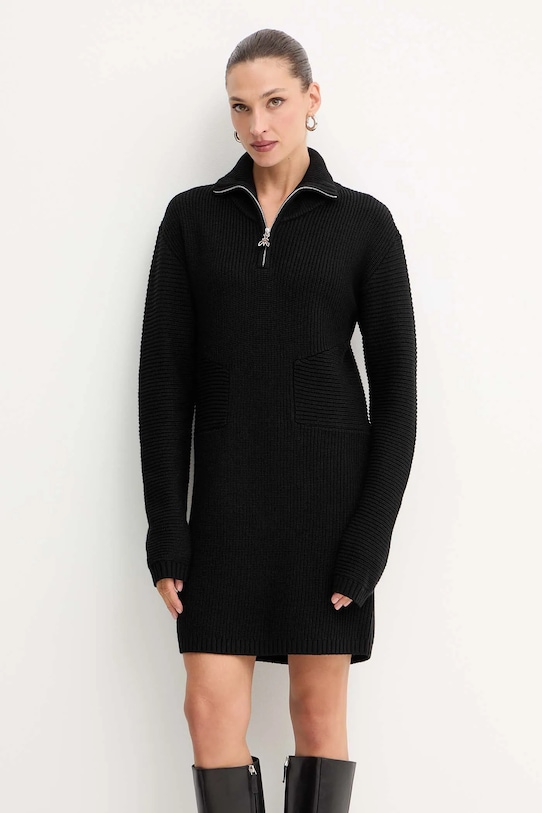 

Платье с шерстью Patrizia Pepe, черный