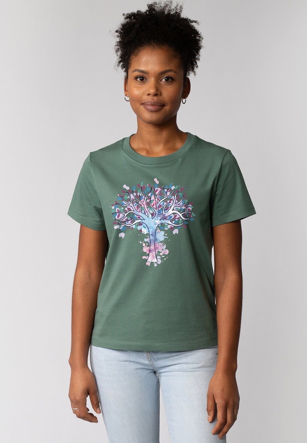 

Футболка с принтом TREE OF LIFE watapparel, темно-зеленый