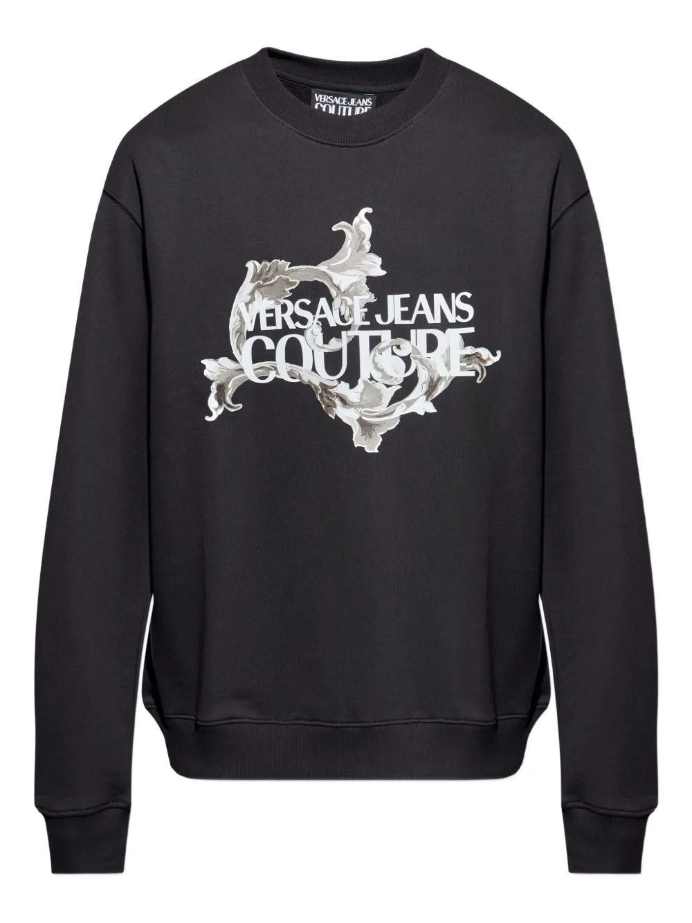 

Толстовка с цветочным принтом и логотипом Versace Jeans Couture, черный