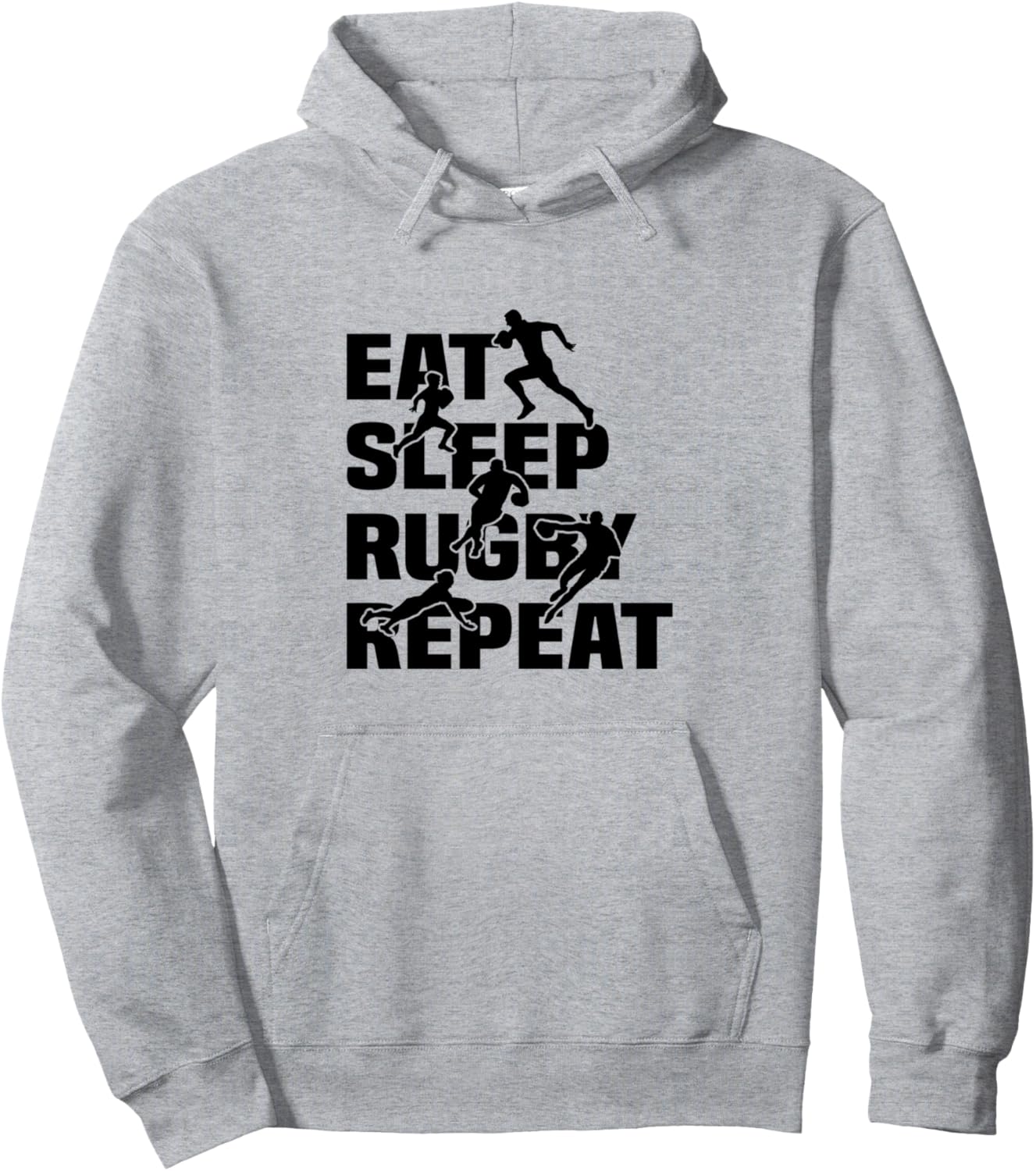 

Ешь, спи, играй в регби, повторяй, регбист, игра в регби, худи Playing Rugby Player Rugby Game, серый