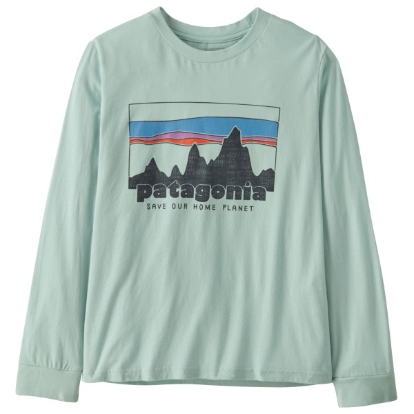 

Детская футболка с длинным рукавом и принтом - свитер Patagonia, синий