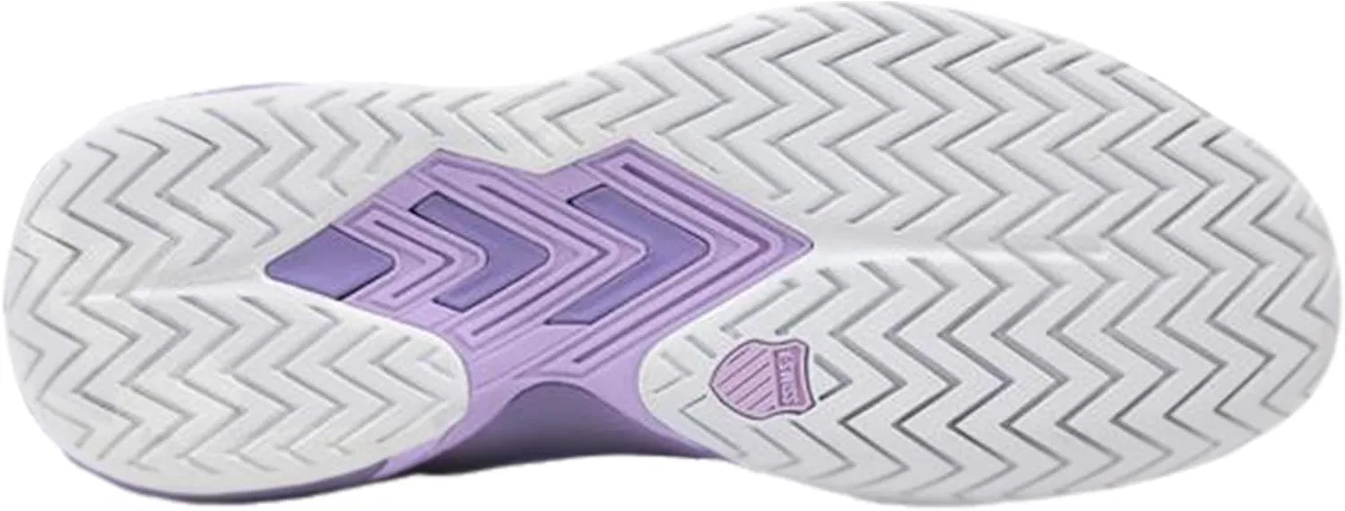 Кроссовки для тенниса Ultrashot Light, K-Swiss, белый/фиолетовый/неоново-лавандовый — фото 4