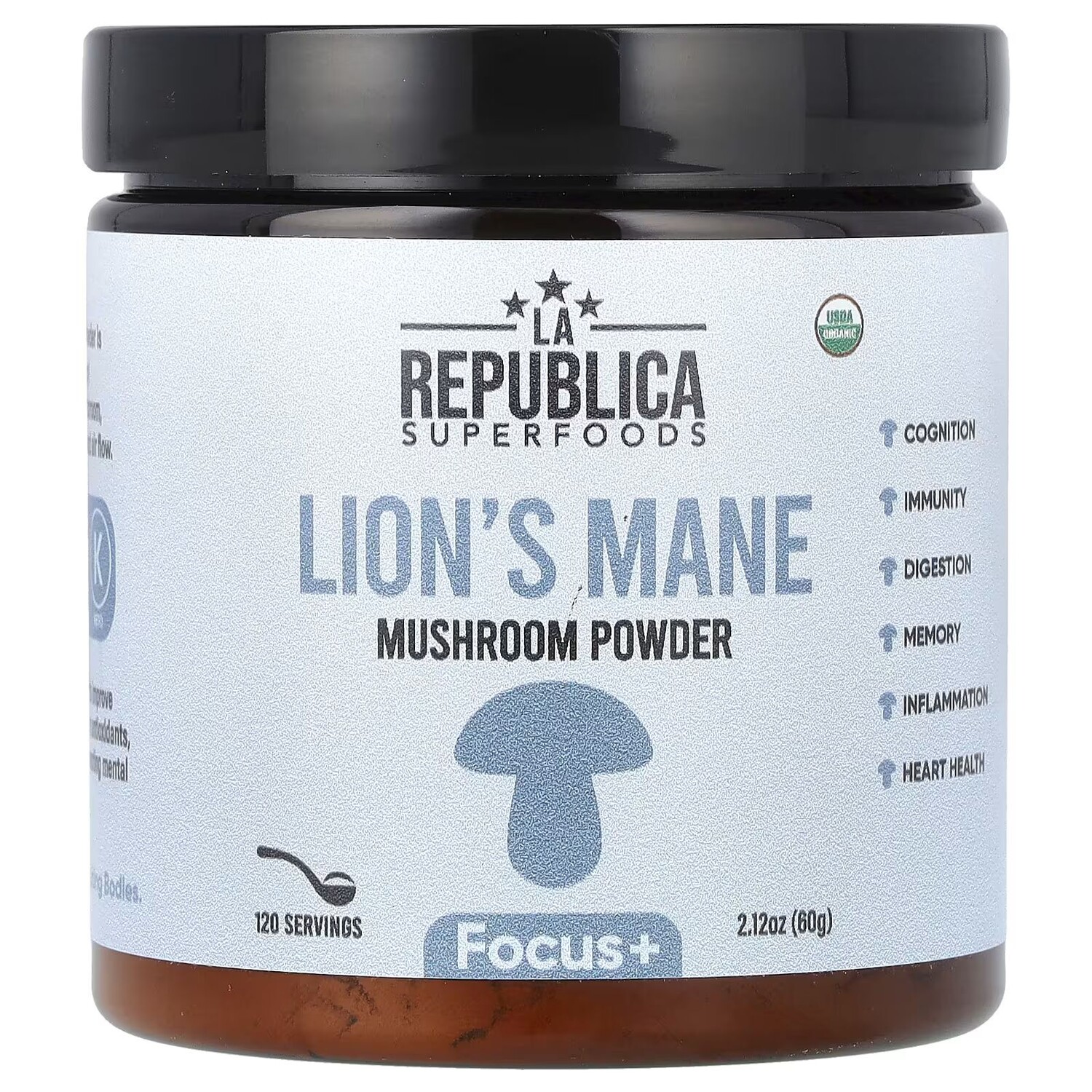 

Superfoods, порошок гриба львиной гривы, 2,12 унции (60 г) La Republica