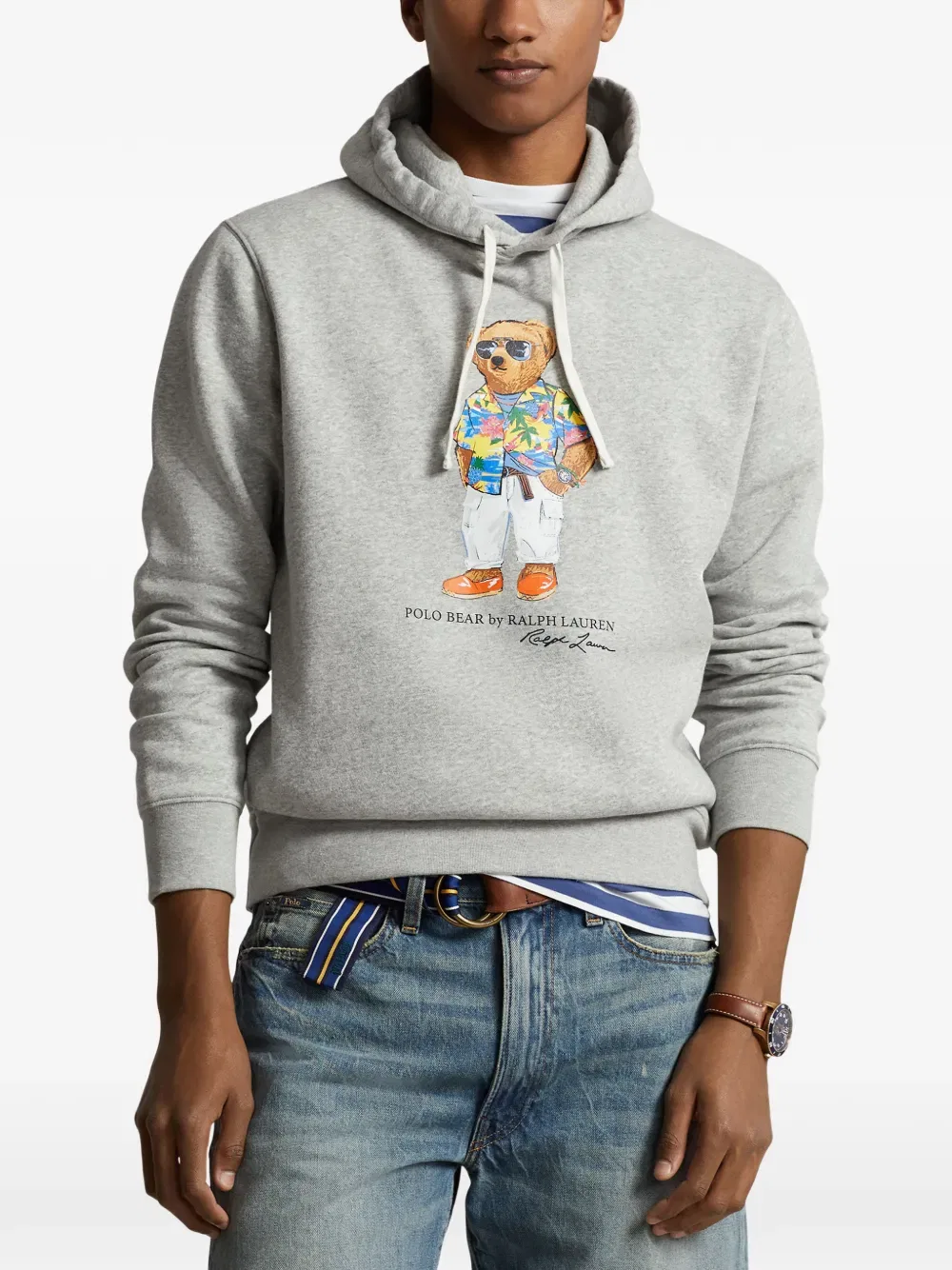 Худи с графическим принтом Polo Bear Polo Ralph Lauren, серый — фото 3