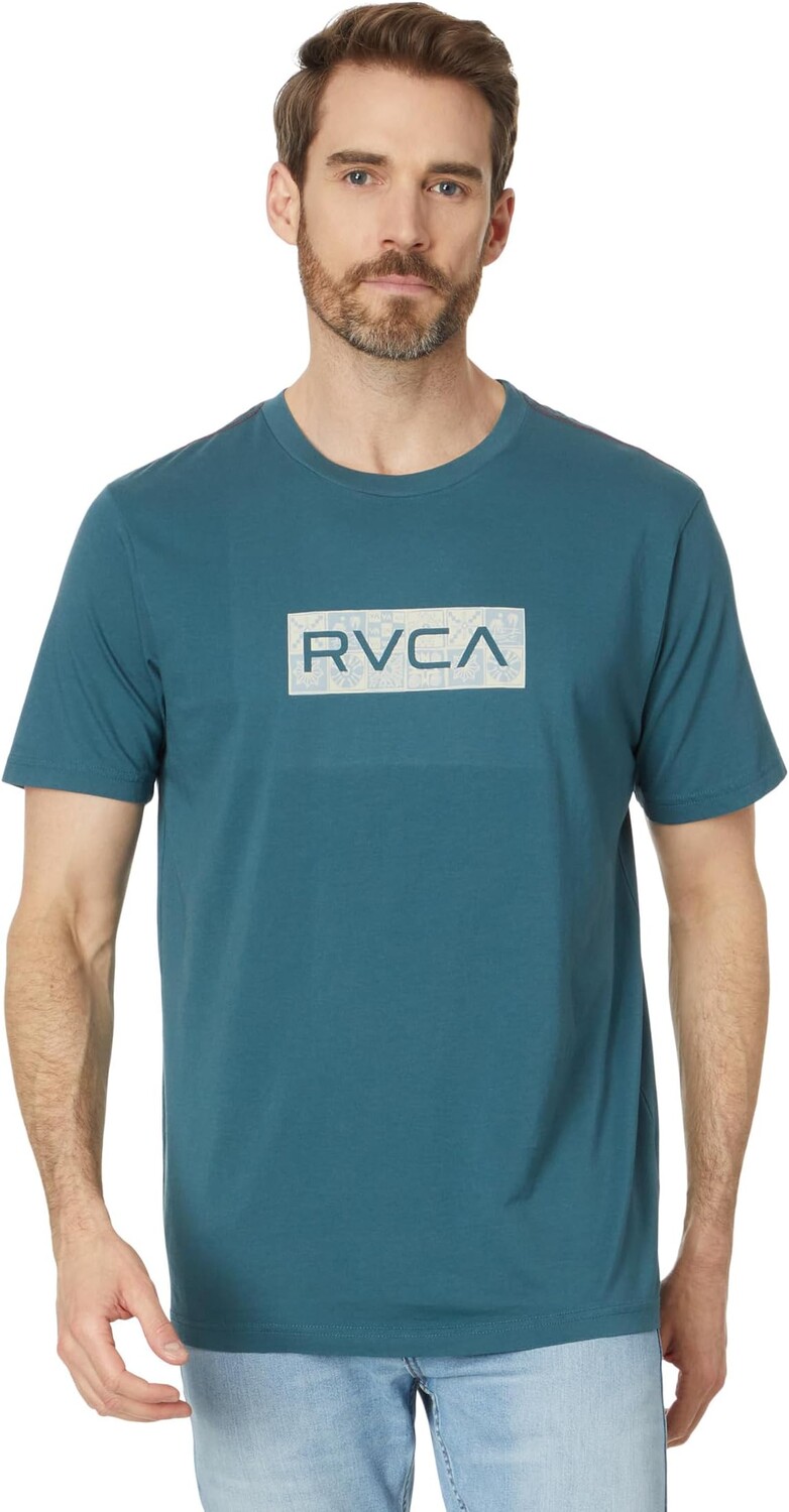 

Футболка RVCA Big Filler Short Sleeve Tee, цвет Duck Blue