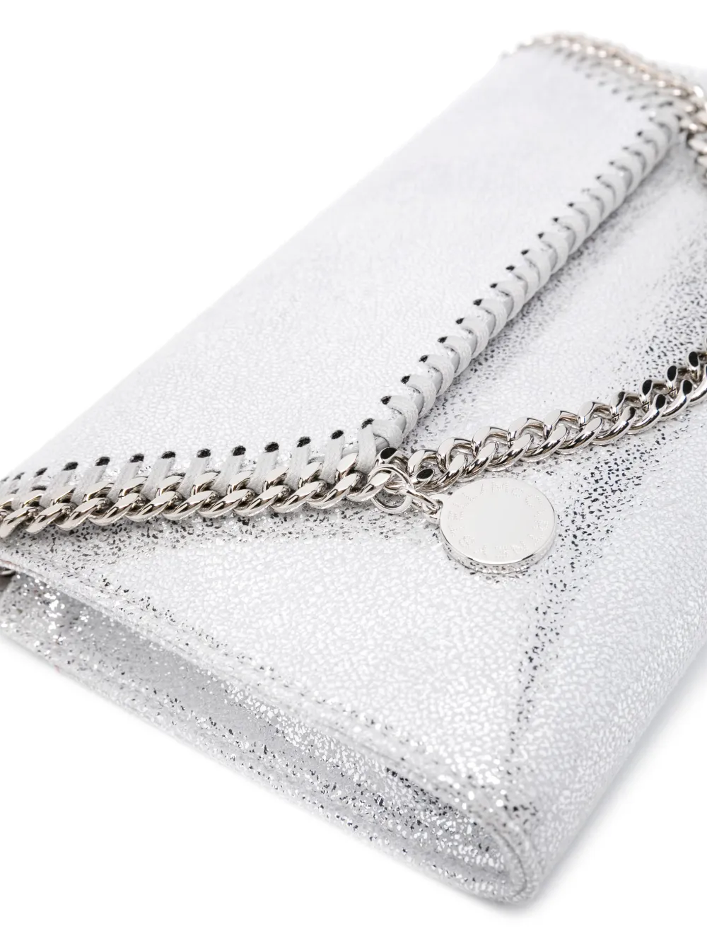 Сумка через плечо Falabella Wallet с эффектом металлик STELLA MCCARTNEY, серебряный — фото 4