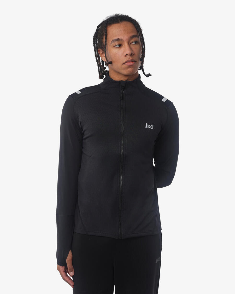 

JAKED Черная синтетическая фитнес-толстовка для мужчин