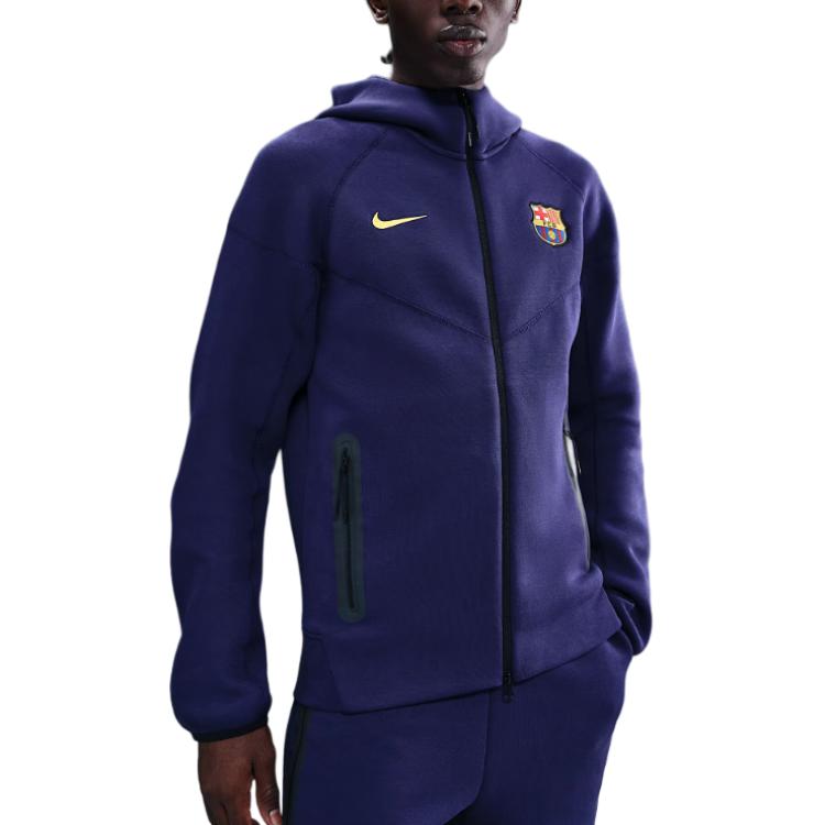

Nike Барселона Тек Виндраннер мужская футбольная флисовая толстовка с молнией, Imperial Purple