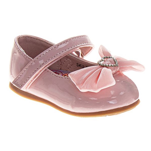 Туфли для девочек patent finish glossy formal special occasion infant support Josmo, Blush Patent