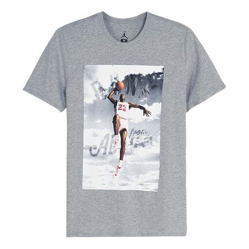 

Футболка баскетбольная печать футболка с коротким рукавом Air Jordan, серый