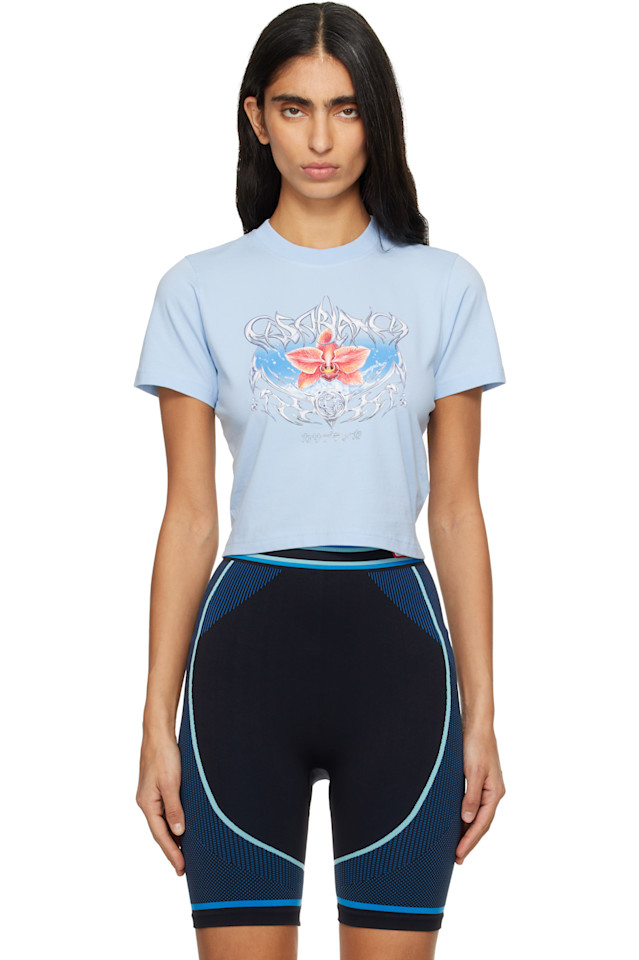 

Укороченная футболка с коротким рукавом Blades Casablanca, синий