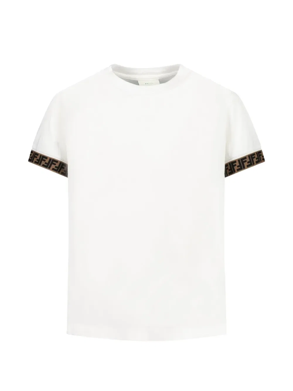 Футболка с круглым вырезом Fendi Kids, белый