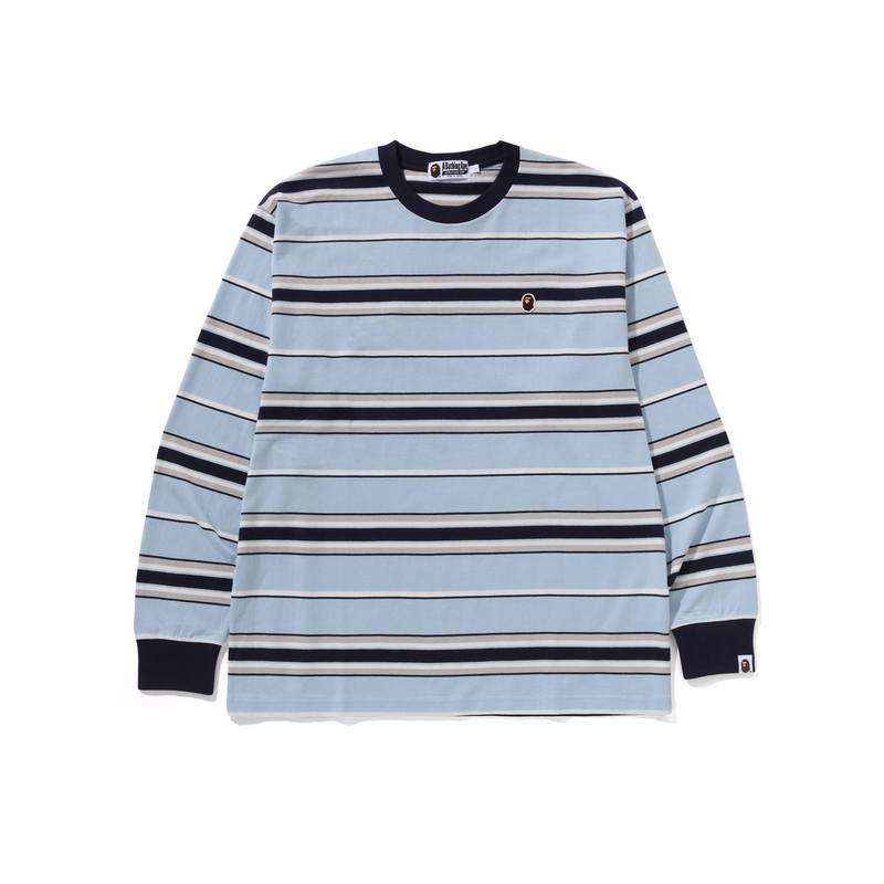 

Футболка Ape head в полоску A BATHING APE, синий