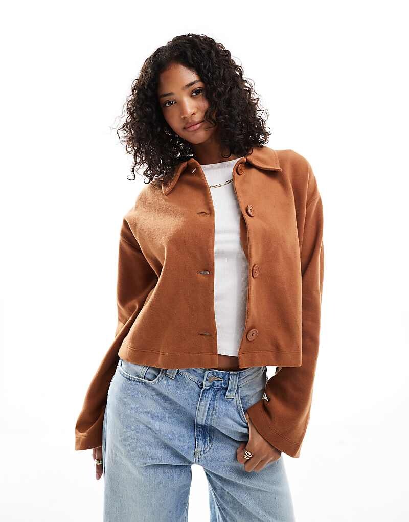 

ASOS DESIGN – Светло-коричневый очень мягкий кардиган свободного кроя