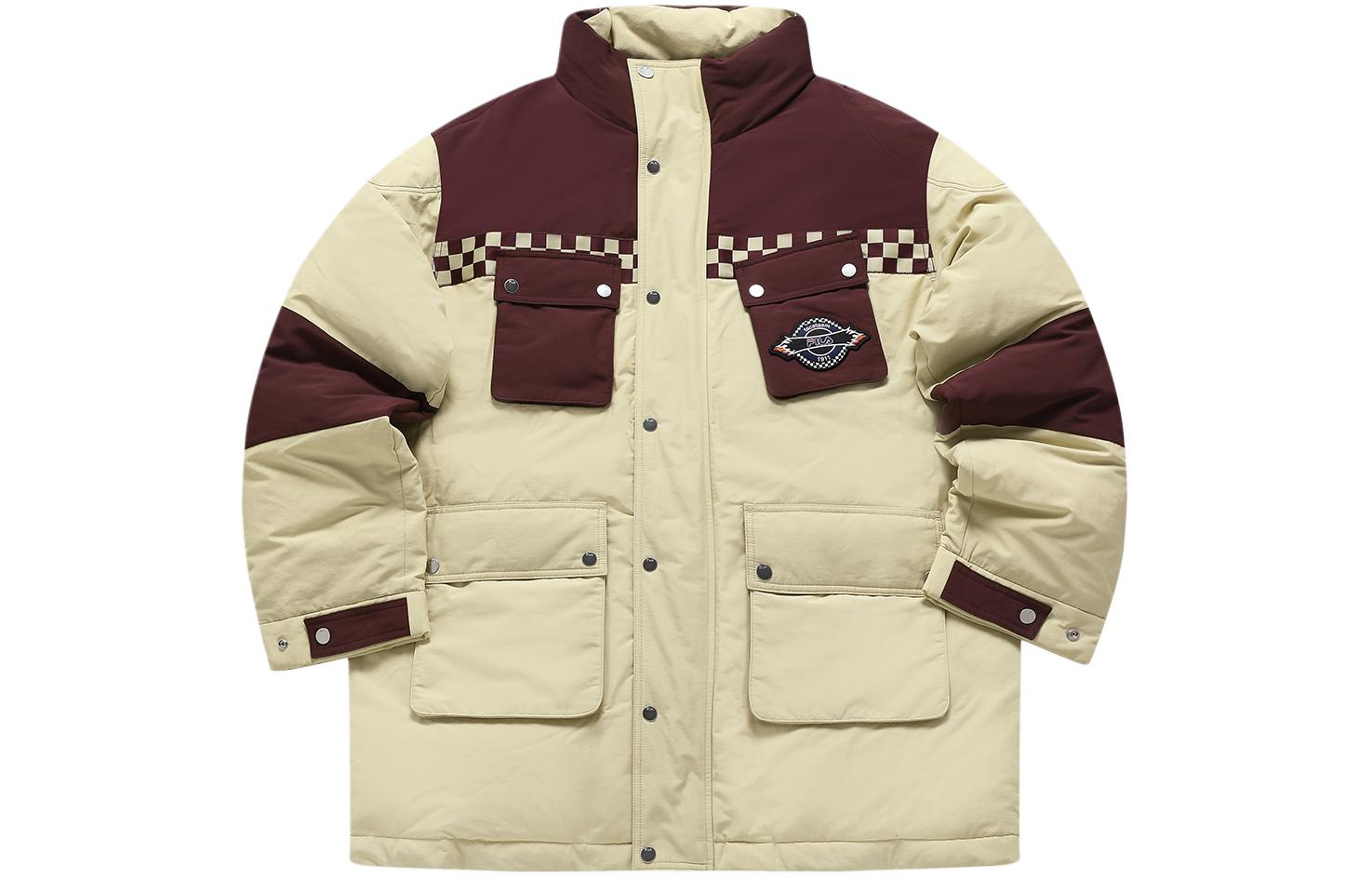 

X FACETASM Пуховик Унисекс End Yellow FILA FUSION, Желтый, X FACETASM Пуховик Унисекс End Yellow FILA FUSION