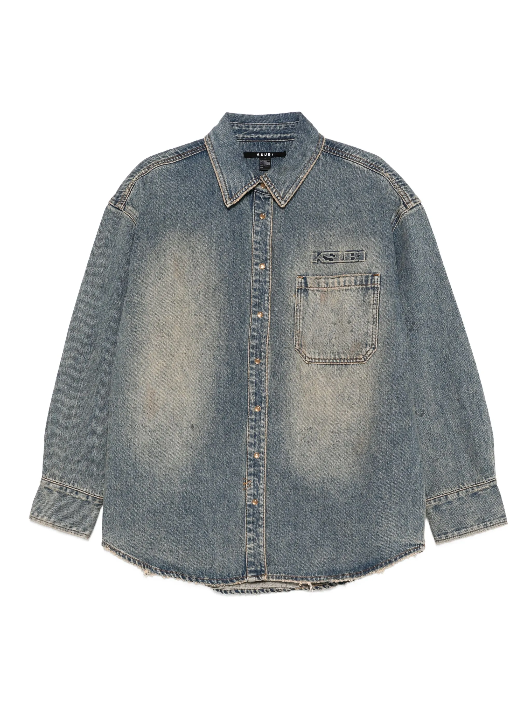 

Джинсовая рубашка с длинными рукавами Ksubi, синий