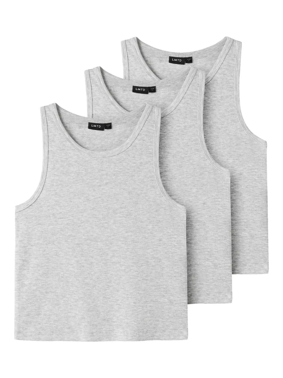 Топ, 3 шт., Name it, light grey melange