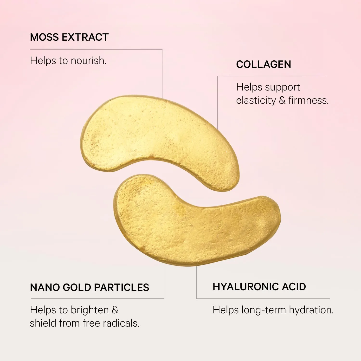 MZ SKIN Hydra-Bright Gold Eye Mask - гидрогелевая маска с коллагеном против отеков, темных кругов и морщин, с ниацинамидом, гиалуроновой кислотой и наночастицами золота, без отдушки 1 шт. (5 шт.) Mz Skin By Maryam Zamani Md, Gold — фото 3