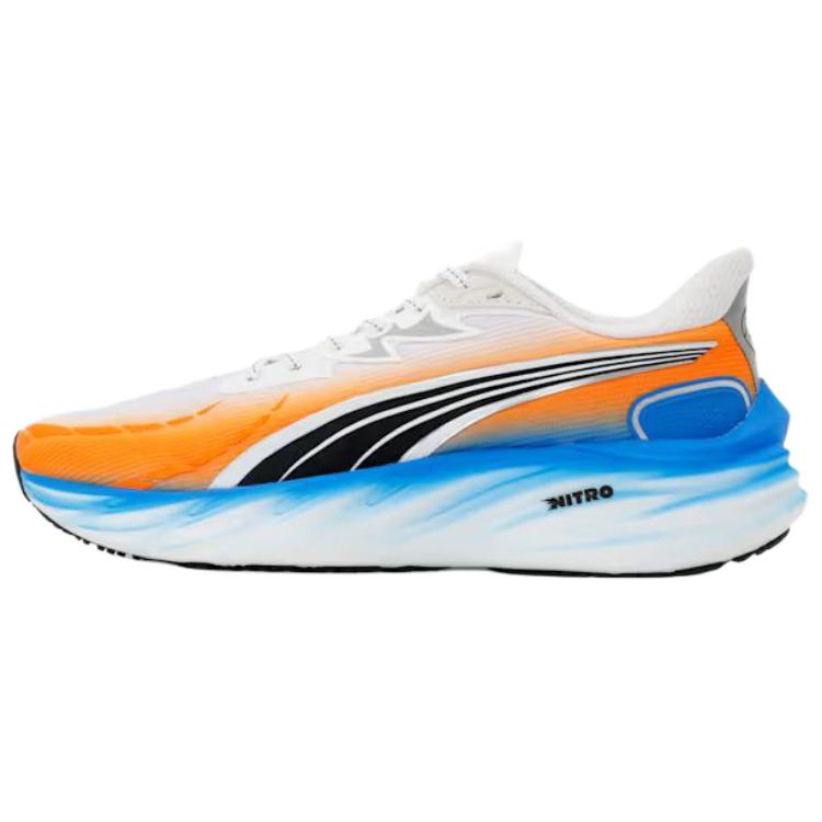 

PUMA Кроссовки для бега Velocity NITRO 4 Support Lightweight Marathon мужские бело-оранжево-голубые