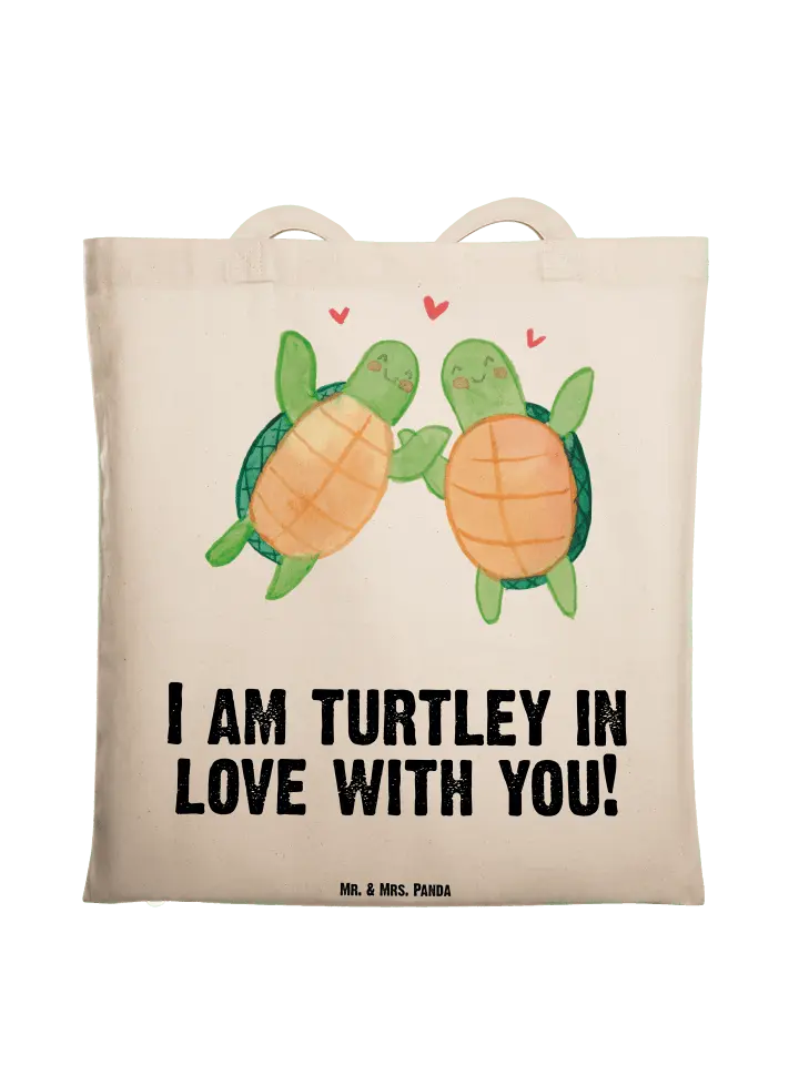 

Сумка для переноски Mr & Mrs Panda Schildkröten Paar, кремовый