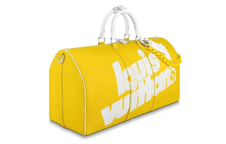 Keepall Bandouliere с ацетатной цепью 55 Монограмма Желтый LOUIS VUITTON — фото 4