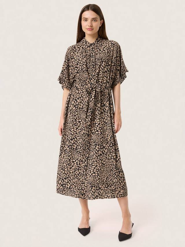 

Абстрактное платье-рубашка naya Soaked In Luxury, цвет Brown/Black