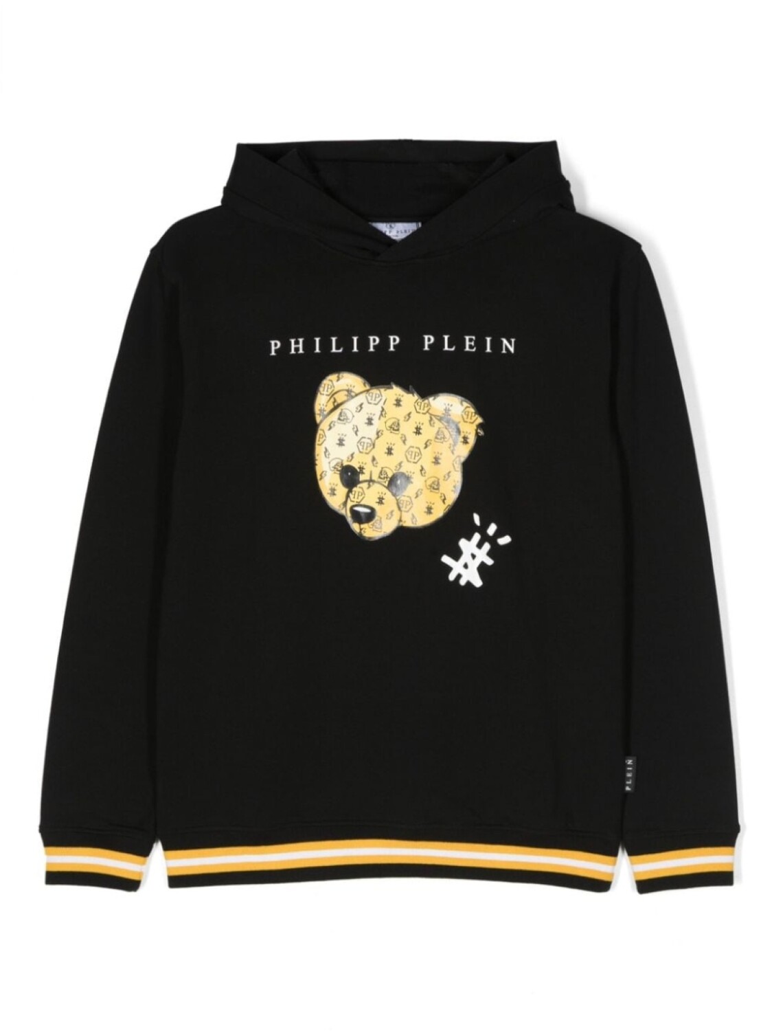 

Philipp Plein худи с логотипом и полосками, черный