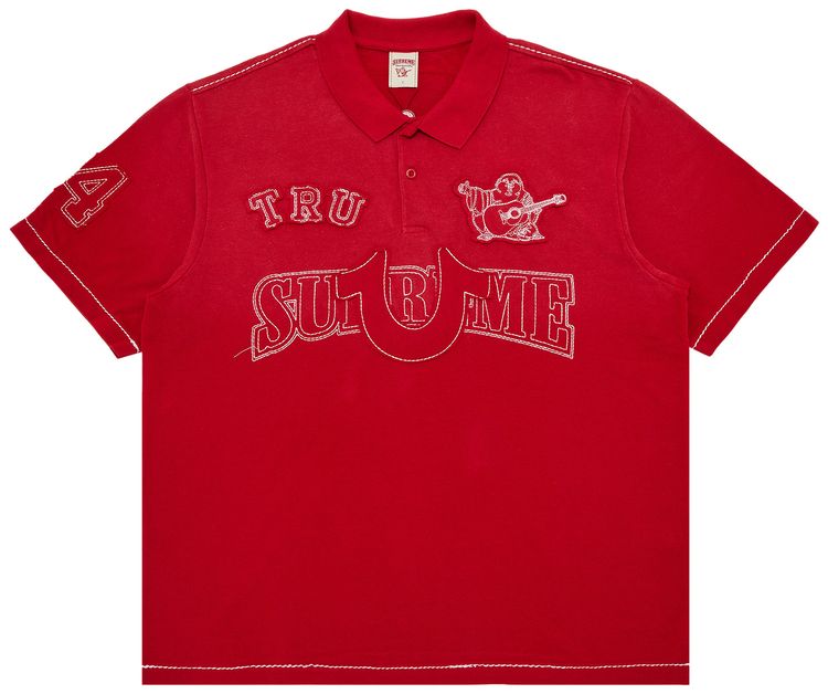 

Поло Supreme x True Religion Appliqué, красный