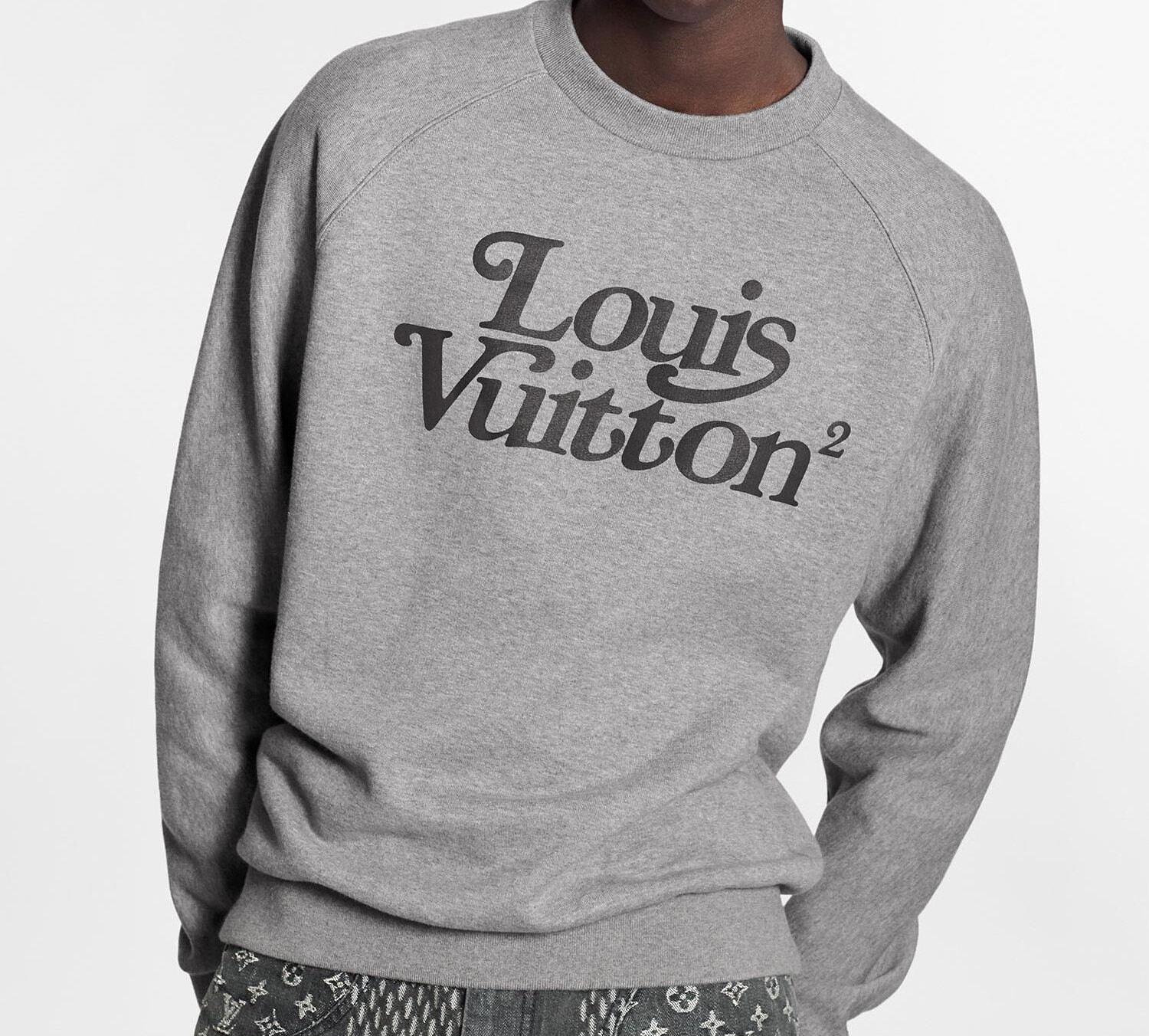 Новые квартальные продукты LV Sweatshirt Unisex Louis Vuitton, серый — фото 3