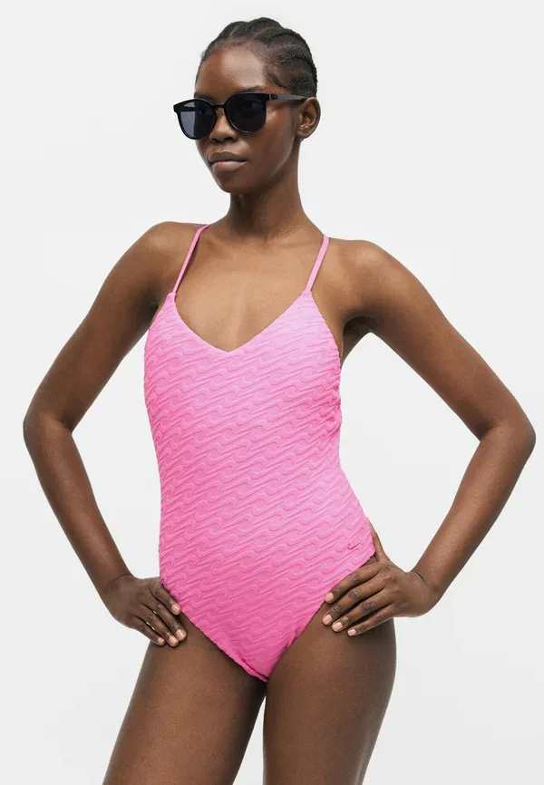 Купальник слитный Nike Swim, V-neck, Pink Glow — фото 4