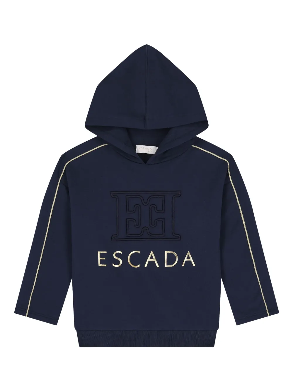 Толстовка с вышитым логотипом Escada Kids, синий — фото 4