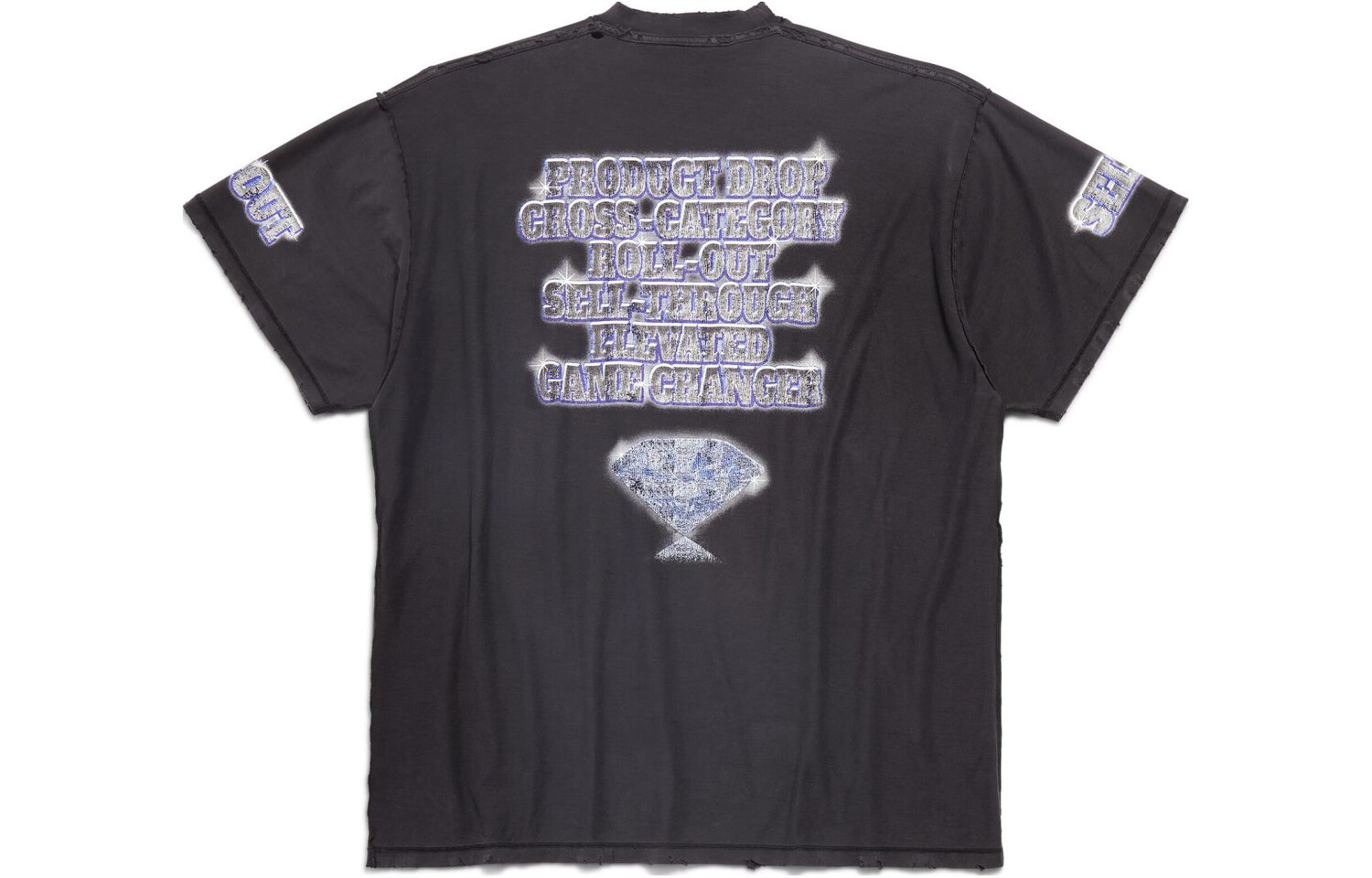Футболка Balenciaga See Now Buy Now, черный — фото 2