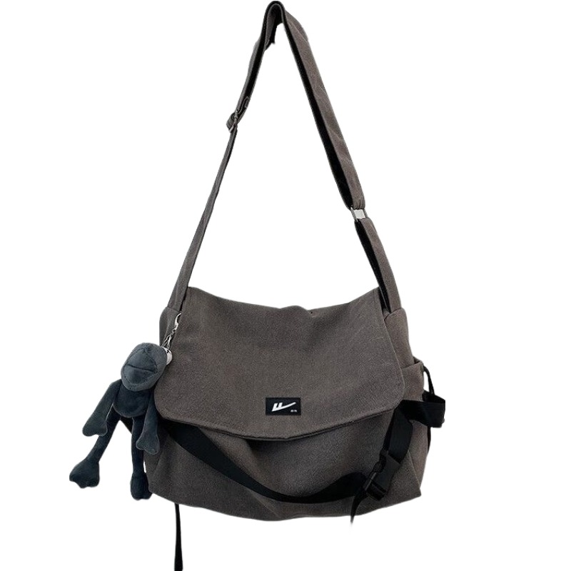 

WARRIOR Серая нейлоновая сумка через плечо, Gray[Gray Frog Pendant]