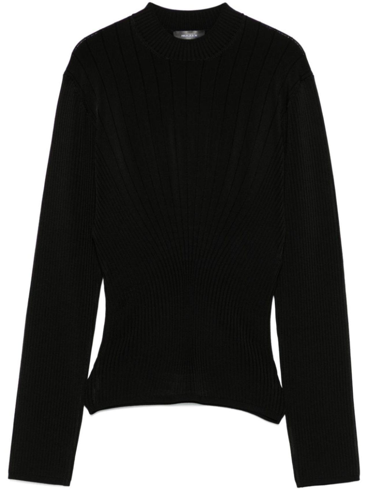 

Топ в рубчик Mugler, черный