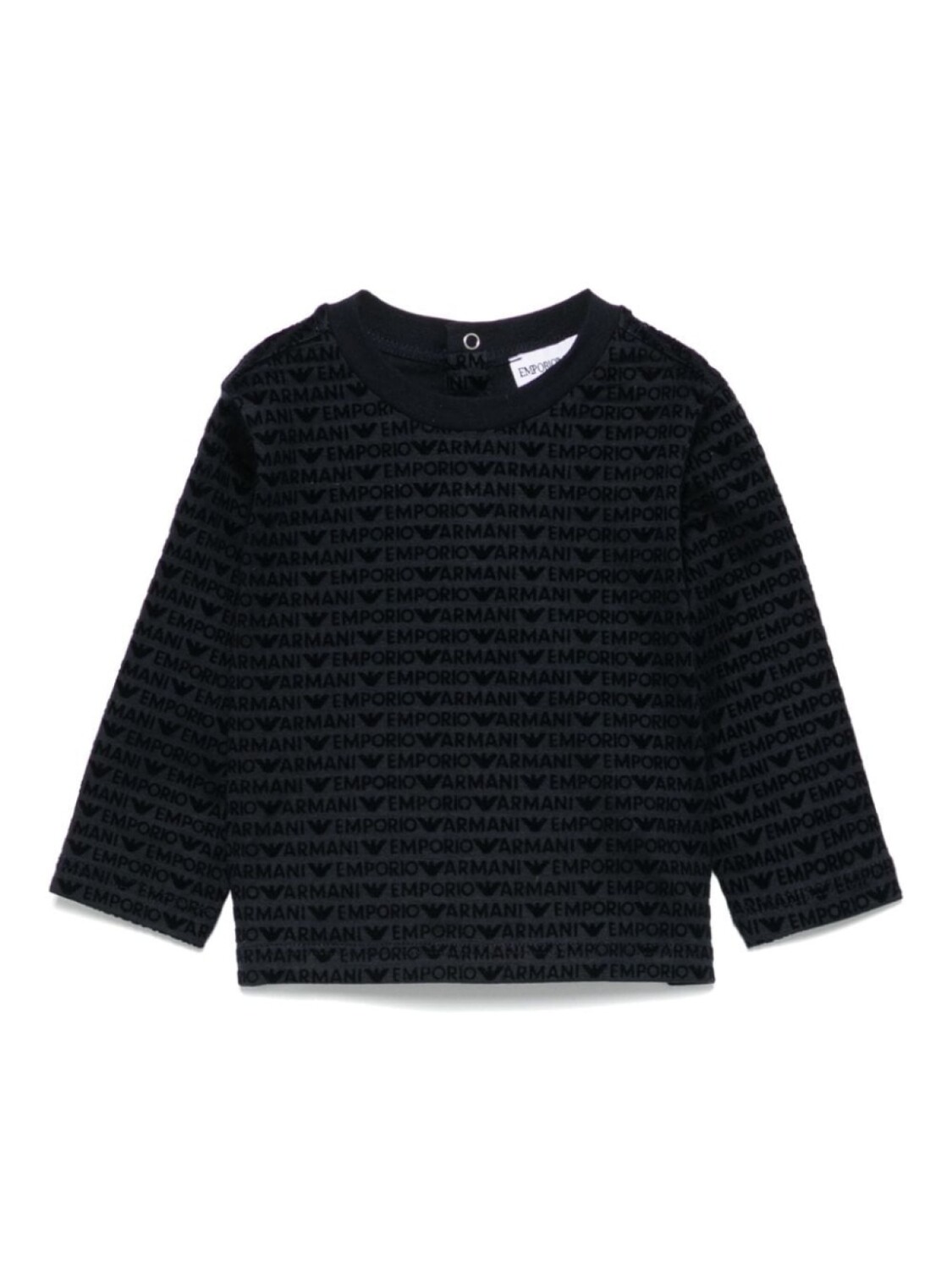 

Футболка Emporio Armani Kids с жаккардовым логотипом, синий