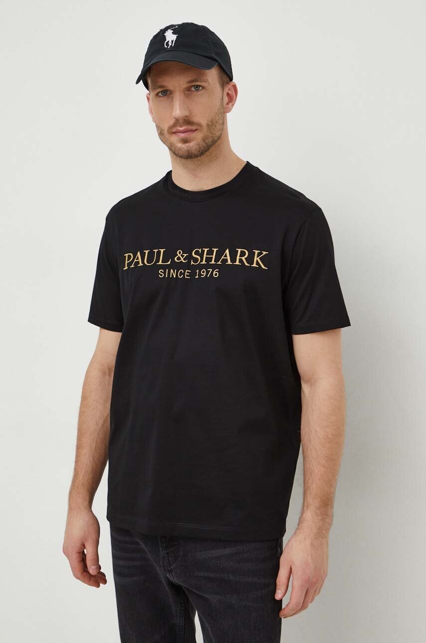 

Футболка из хлопка Paul&Shark, черный