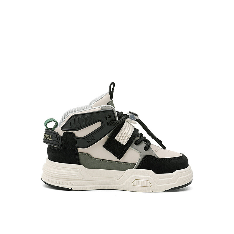 Детские кроссовки для скейтбординга Kids High-top Vintage Black Jeep, черный — фото 2