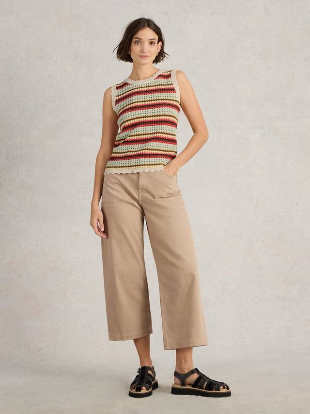 

Топ из органического хлопка Sunny Stripe вязаный White Stuff, Multi