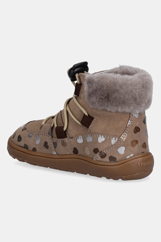 Детские зимние замшевые ботинки BAREFOOT UP FURRY TEX Froddo, бежевый — фото 3