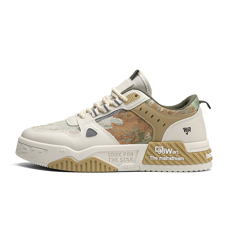 

NANJIREN Скользоустойчивые, износостойкие, дышащие, увеличивающие рост мужские скейтерские кроссовки лоу-топ зеленые, цвет Green