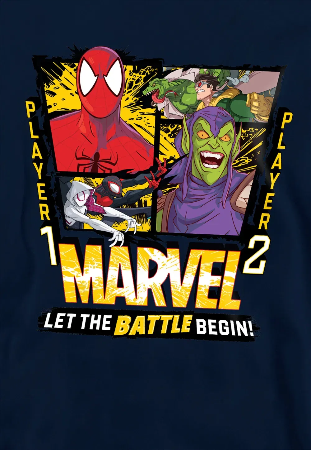 Детская худи Marvel Spiderman Battle, темно-синий — фото 2