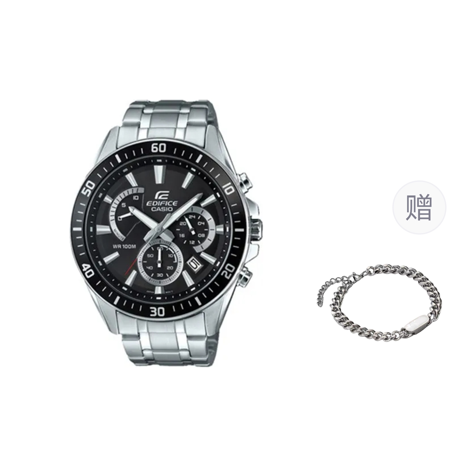 

CASIO Часы Men EDIFICE Black Watch, Black