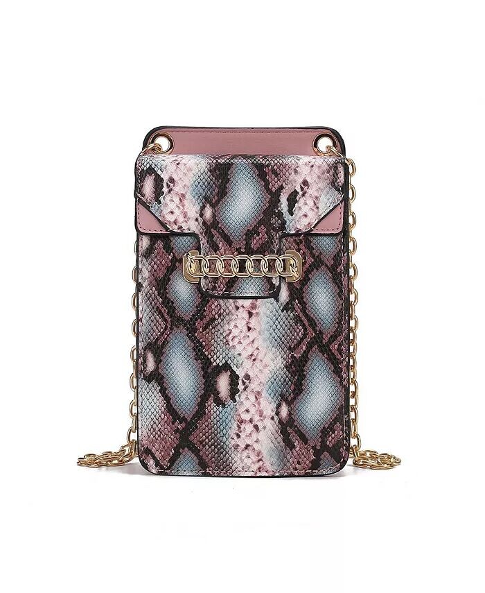 

Боди Phone Cross с тиснением под змею Yael от Mia K Mkf Collection, розовый