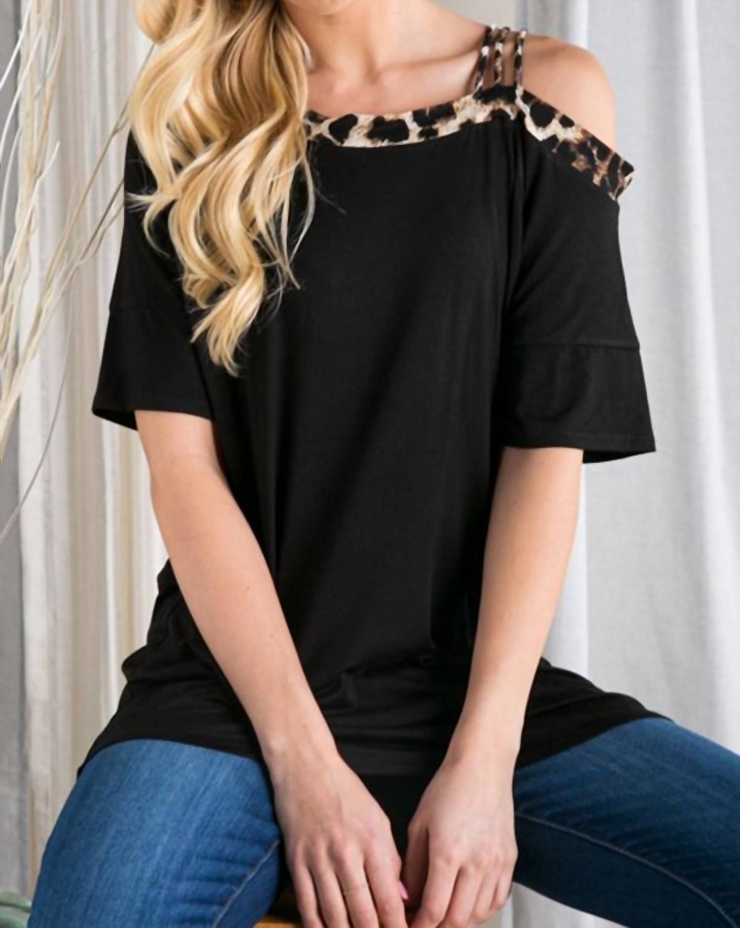 

HEIMISH USA Футболка с открытыми плечами, черная, Черный, HEIMISH USA Футболка с открытыми плечами, черная