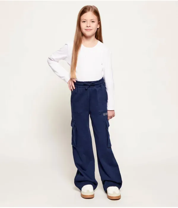 Спортивные штаны flare fit Guess, темно-синий — фото 2