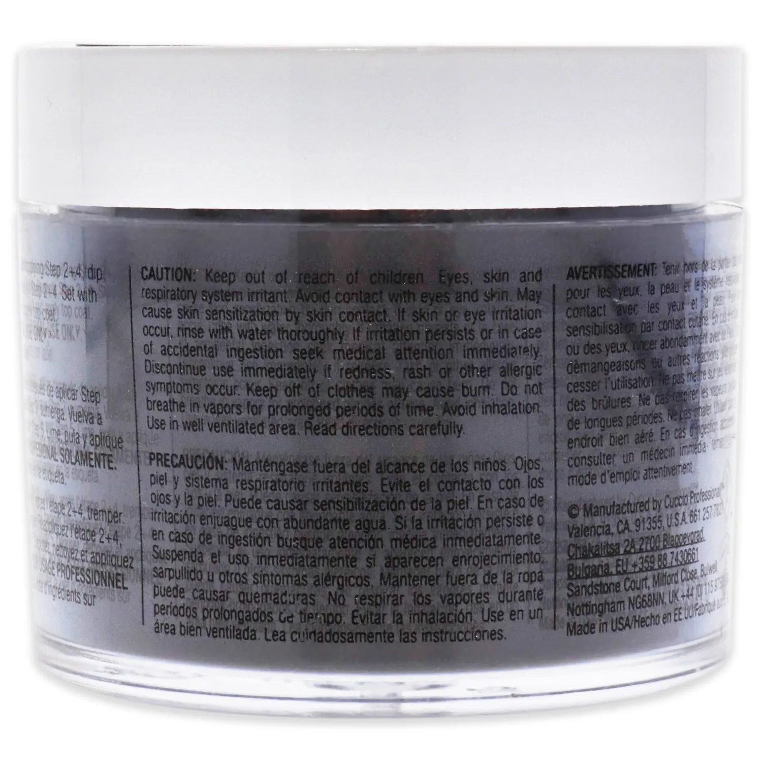 Система для окрашивания ногтей Pro Powder Polish Nail Colour Dip System - Rolling Stone от Cuccio Colour для женщин - 1,6 унции (47 г) пудры для ногтей, черный — фото 2