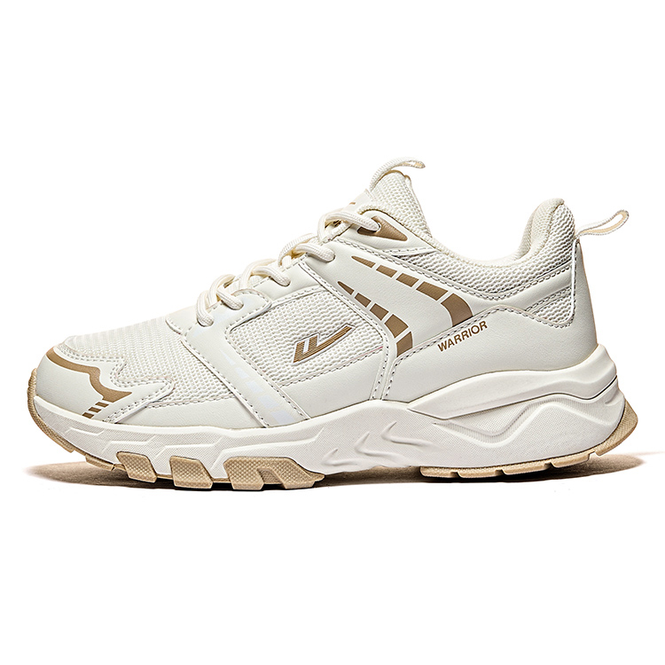 

WARRIOR Женские походные кроссовки низкие с противоскользящей подошвой и дышащим материалом для увеличения роста Beige