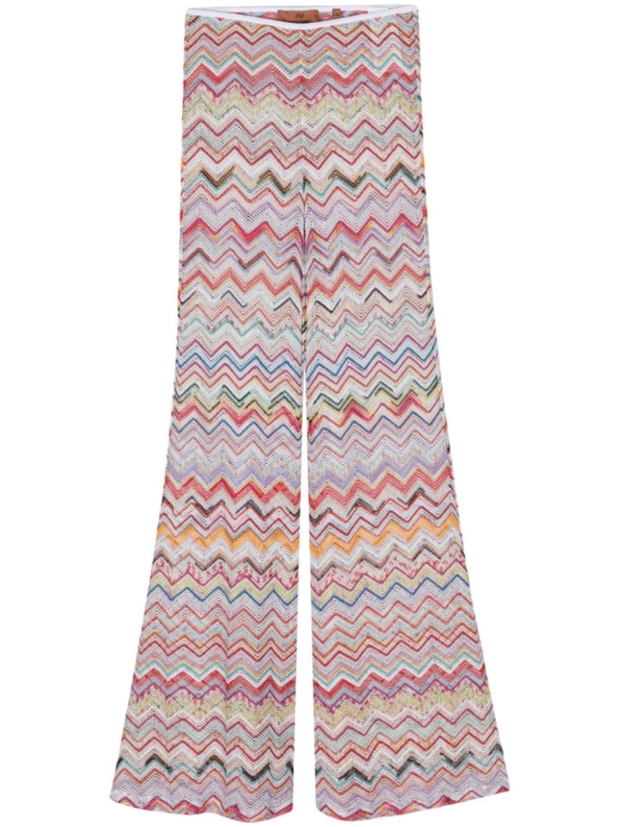 

Missoni расклешенные брюки с узором зигзаг, белый