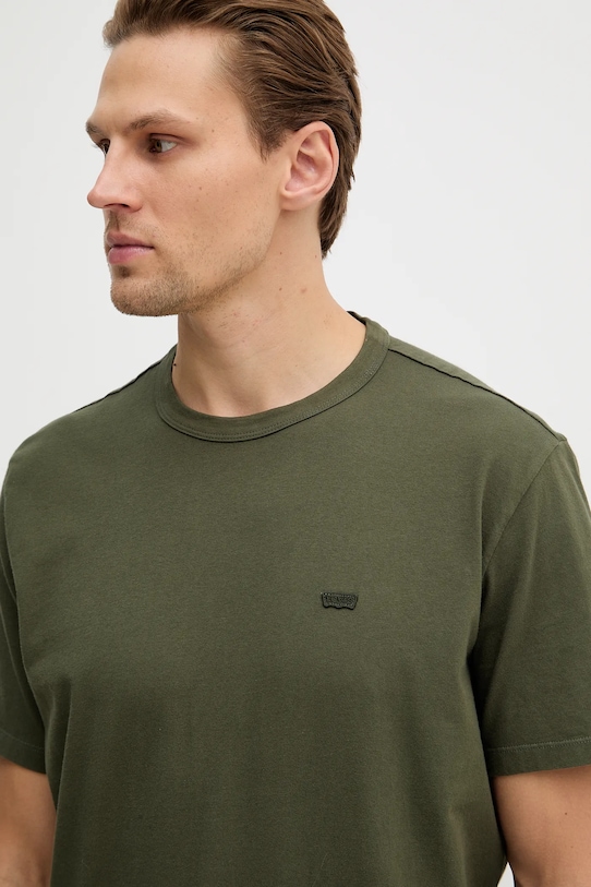 Хлопковая футболка levis original tee Levi's, зеленый — фото 4